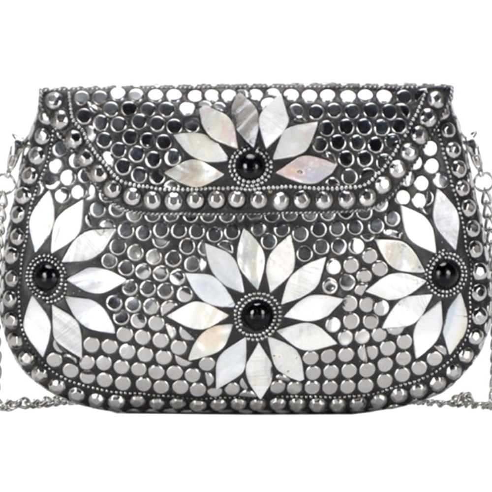 NWT! ANTIK KRAFT Amoli Crossbody Mosaic Clutch Purse